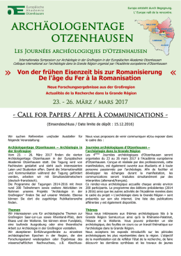 Afficher l`appel &agrave; communication - Les Journ&eacute;es