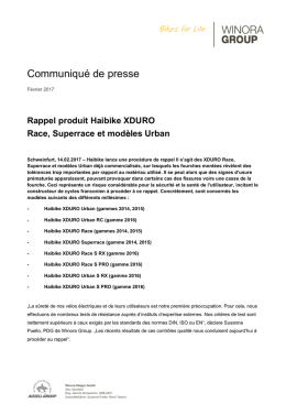Communiqué de presse
