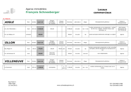 Locaux - Agence immobilière François Schneeberger SA