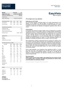 16 f&eacute;vrier 2017 - EuroLand Corporate