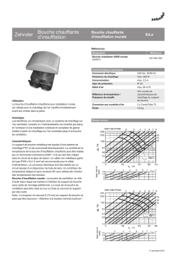 ZehnderBouche chauffante d`insufflation