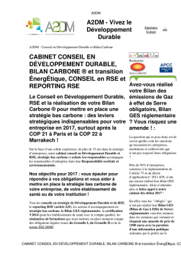 A2DM - Vivez le D&eacute;veloppement Durable CABINET CONSEIL EN