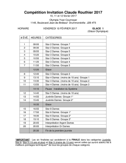 Compétition Invitation Claude Routhier 2017