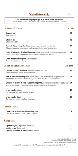Table d`h&ocirc;te du midi 36
