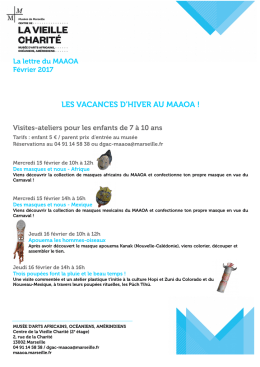 les vacances d`hiver au maaoa