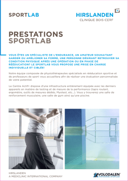 PRESTATIONS SPORTLAB