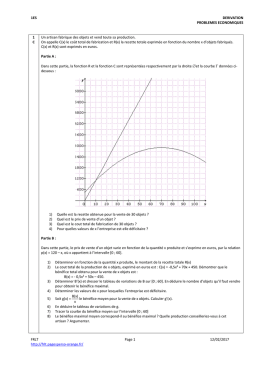 1ES DERIVATION PROBLEMES ECONOMIQUES