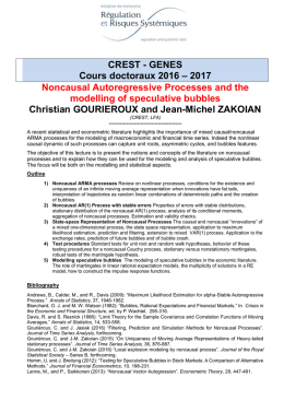 CREST - GENES Cours doctoraux 2016 &ndash; 2017