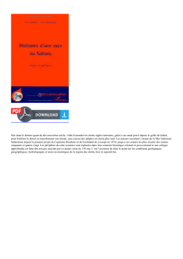 Full Histoires d une mer au Sahara: Utopies et