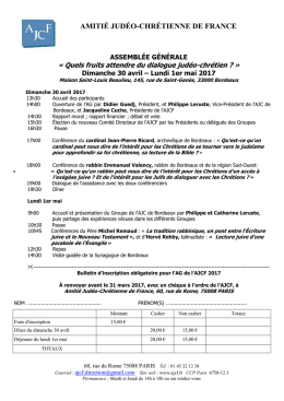 Quels fruits attendre du dialogue judéo-chrétien