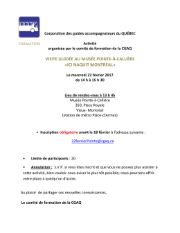 visite guid&eacute;e au mus&eacute;e pointe-&agrave;