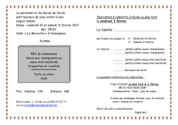 Invitation - Ecole Saint Amand de Sirault