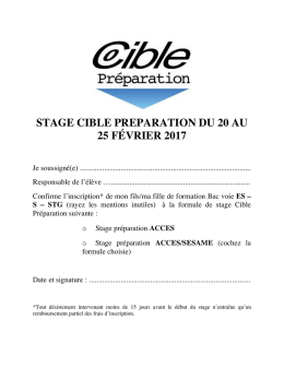 sur ce lien - Cible Pr&eacute;paration