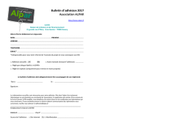 Bulletin d`adh&eacute;sion 2017 Association ALPAR