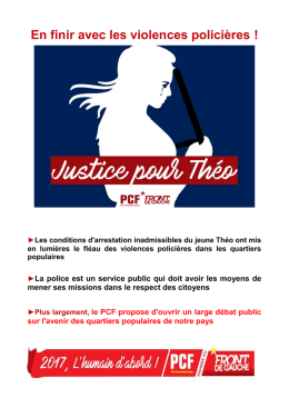 En finir avec les violences policières