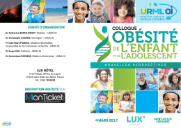 Obésité de l`enfant et de l`adolescent