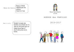 AGENDA des FAMILLES 2016-2017 - Paroisse de Saint