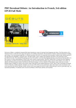 PDF D&eacute;buts: An Introduction to French