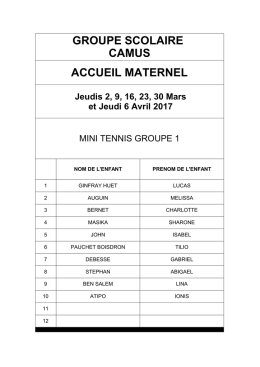 ACCUEIL MATERNEL GROUPE SCOLAIRE CAMUS