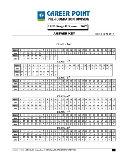 IMO Stage-II Exam. - 2017