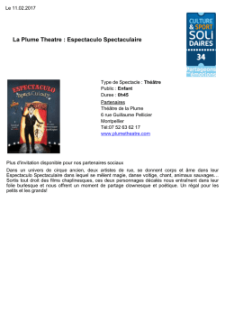 La Plume Theatre : Espectaculo Spectaculaire