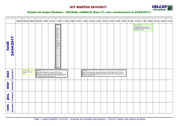 Ouvrir l`emploi du temps PDF