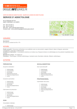 service d` addictologie