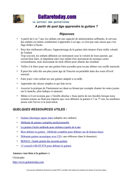 A partir de quel âge apprendre la guitare ? Réponses QUELQUES