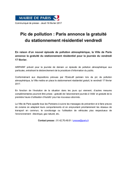 Paris annonce la gratuité du stationnement résidentiel vendredi