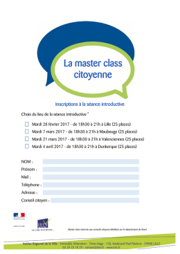 Bulletin d`inscription