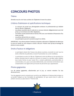 concours photos - Ville de L`Épiphanie