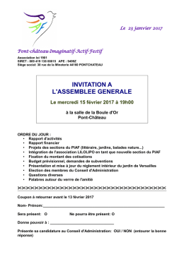 INVITATION AG du PIAF 170215 - Pontchateau Imaginatif Actif et Festif