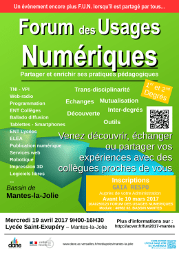 Venez d&eacute;couvrir, &eacute;changer ou partager vos exp&eacute;riences avec des