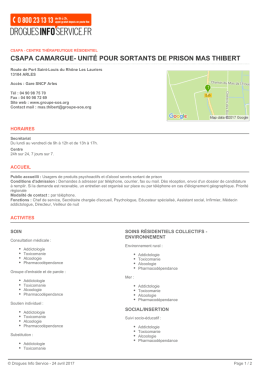 csapa camargue- unit&eacute; pour sortants de prison mas thibert