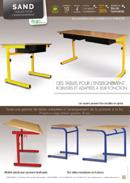 Sand, tables pour l`enseignement