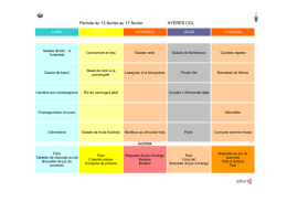 Téléchargez les menus des vacances de février 2017
