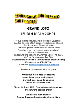 Annonce loto 2017-2 - Carnaval de Lausanne