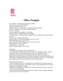 Offre d`emploi - AMEQ en ligne