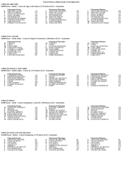 VINCENNES LE DIMANCHE 19 FEVRIER 2017 1 PRIX