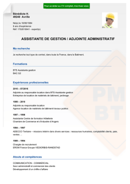 assistante de gestion / adjointe administratif