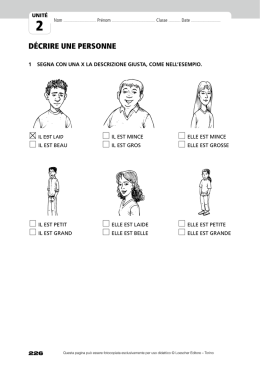 d&eacute;crire une personne