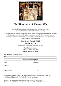 Bulletin d`inscription