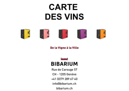 carte des vins
