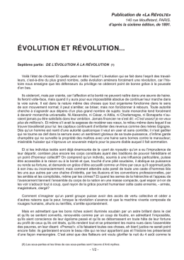 &eacute;volution et r&eacute;volution