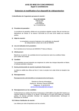 Extension et modification d`un dispositif de
