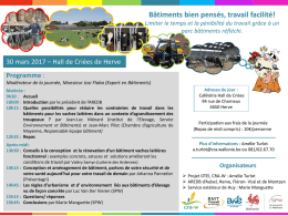 Bâtiments bien pensés, travail facilité!