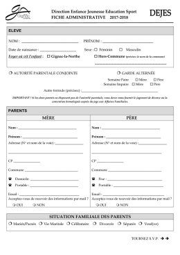 Fiche administrative