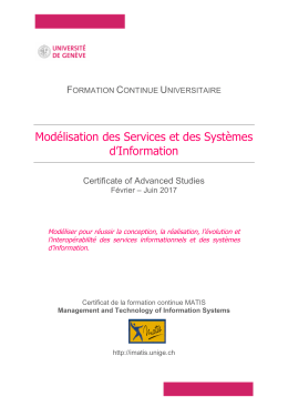 Modélisation des Services et des Systèmes d