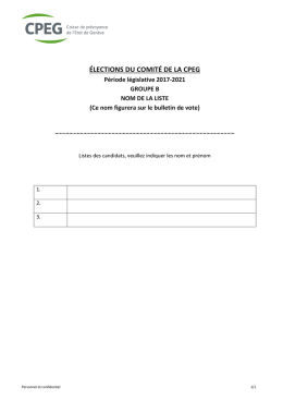 Listes des candidats