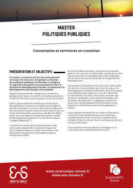 Concertation et territoires en transition